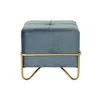 Bench DKD Home Decor 8424001850921 Blue Multicolour Golden Foam Metal MDF Wood 42 x 42 x 38 cm