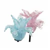 Candleholder DKD Home Decor Blue Pink Metal Crystal 12 x 12 x 24 cm (2 Units)