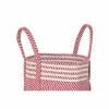 Basket DKD Home Decor Red Beige Grey Boho 30 x 30 x 34 cm (3 Units)