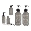 Soap Dispenser Black Grey 250 ml Glass polypropylene