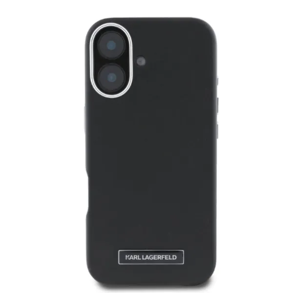 Karl Lagerfeld FW Metal Plate MagSafe - Case for iPhone 16 (black)