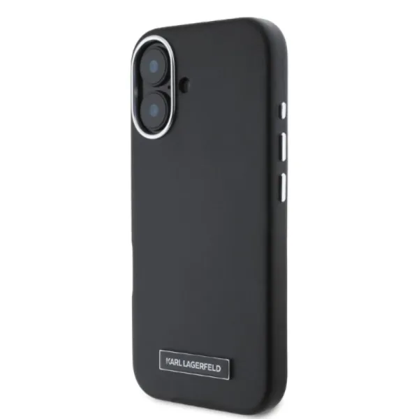 Karl Lagerfeld FW Metal Plate MagSafe - Case for iPhone 16 (black)