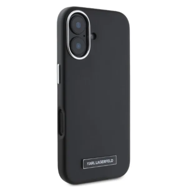 Karl Lagerfeld FW Metal Plate MagSafe - Case for iPhone 16 (black)