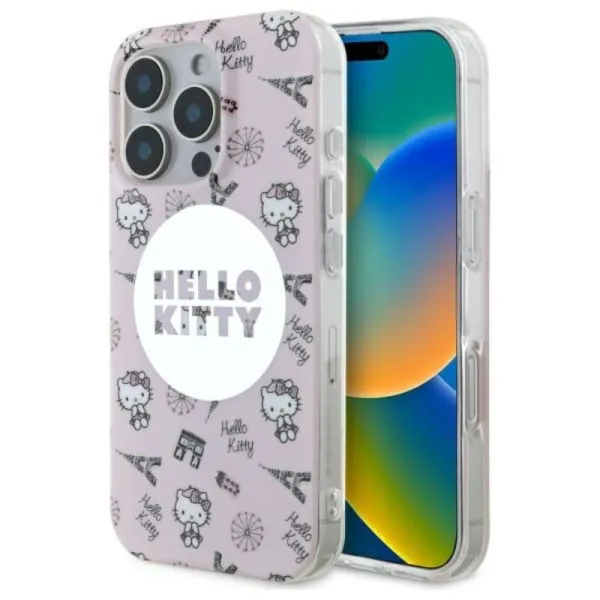 Hello Kitty IML All Over Paris MagSafe - Case for iPhone 16 Pro (pink)