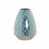 Vase DKD Home Decor Turquoise Porcelain Oriental (18 x 18 x 24 cm)