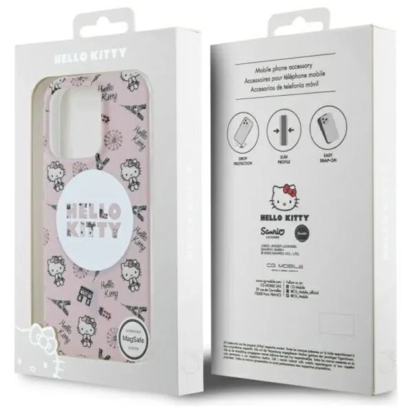 Hello Kitty IML All Over Paris MagSafe - Case for iPhone 16 Pro (pink)