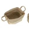 Set of Baskets DKD Home Decor Cream Natural Jute Natural Fibre 40 x 28 x 23 cm (3 Pieces)