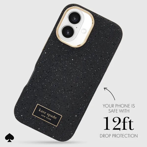 Kate Spade New York Crystal Pave MagSafe - Case for iPhone 16 (Nightfall)