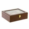 Jewelry box DKD Home Decor Brown Wood Crystal MDF Wood 21 x 18 x 8 cm