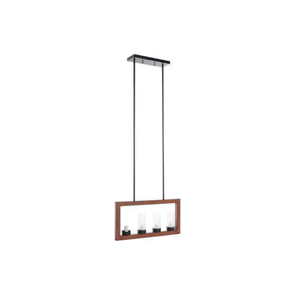 Ceiling Light DKD Home Decor Brown Aluminium Crystal (52 x 6 x 26 cm)