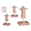 Jewellery Stand Pink Velvet Wood (12 x 40 x 24 cm)