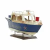 Decorative Figure DKD Home Decor Blue White Ship Vintage 27 x 10,5 x 14 cm (2 Units)