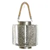 Candle Holder DKD Home Decor 21 x 21 x 23 cm Silver Metal Rope Arab