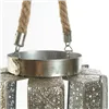 Candle Holder DKD Home Decor 21 x 21 x 23 cm Silver Metal Rope Arab