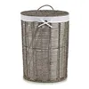 Laundry Basket Grey Cloth wicker (2 Pieces) (44 x 56 x 44 cm) (39 x 39 x 50,5 cm)