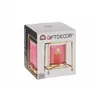 Candleholder Squared Pink Golden 11,5 x 12,6 x 11,5 cm Metal Glass