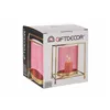 Candleholder Squared Pink Golden 14 x 15,5 x 14 cm Metal Glass