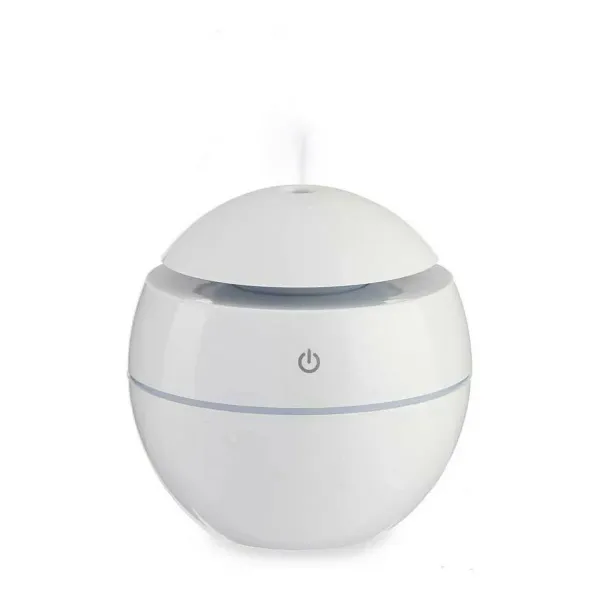 Aroma Diffuser Humidifier with Multicolour LED White Plastic (130 ml) (10 x 10 x 10 cm)