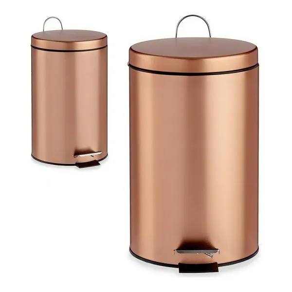 Pedal bin Metal Copper Plastic 7 L (20,5 x 30,5 x 26 cm)