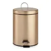 Pedal bin Golden Metal Plastic 5 L (20,5 x 27,5 x 26,5 cm)