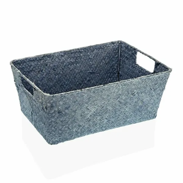 Multi-purpose basket Versa Blue Marine algae 22 x 13 x 31 cm