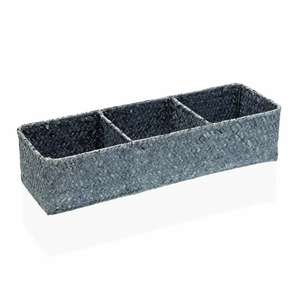 Multi-purpose basket Versa Blue Marine algae 12 x 8 x 36 cm