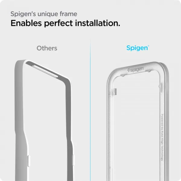 Spigen Alm Glass FC 2-Pack - Tempered Glass for iPhone 17e / 16e / 14 / 13 / 13 Pro 2 pcs (Black Frame)