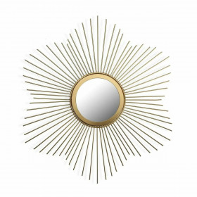 Wall mirror Versa Golden Crystal Metal (1,2 x 50 x 50 cm)