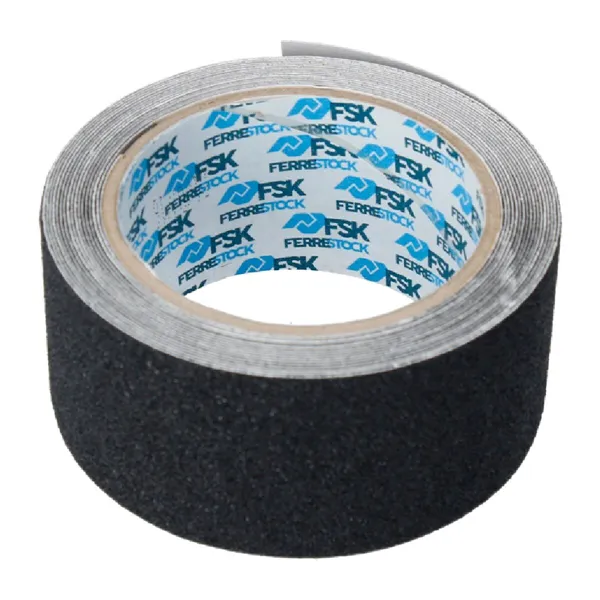 Adhesive Tape Ferrestock 5 m x 50 mm Black Non-slip