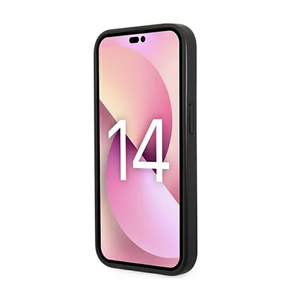 Karl Lagerfeld Saffiano Choupette Head Patch Case - Case for iPhone 14 Pro Max (Black)