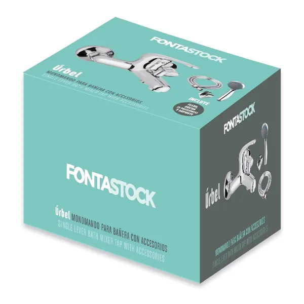 Accessories set Fontastock Bath/Shower Zinc