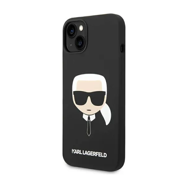 Karl Lagerfeld Silicone Ikonik Karl`s Head – Case for iPhone 14 Plus (Black)