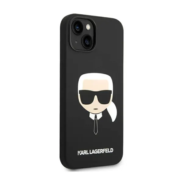Karl Lagerfeld Silicone Ikonik Karl`s Head – Case for iPhone 14 Plus (Black)