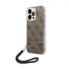 Guess 4G Print Cord - Case for iPhone 14 Pro Max (Brown)