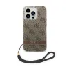 Guess 4G Print Cord - Case for iPhone 14 Pro Max (Brown)