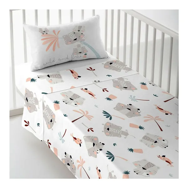 Cot Flat Sheet Cool Kids Wild And Free B 100 x 130 cm