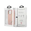 Guess Saffiano Triangle Logo Case - Case for iPhone 14 Pro (Pink)
