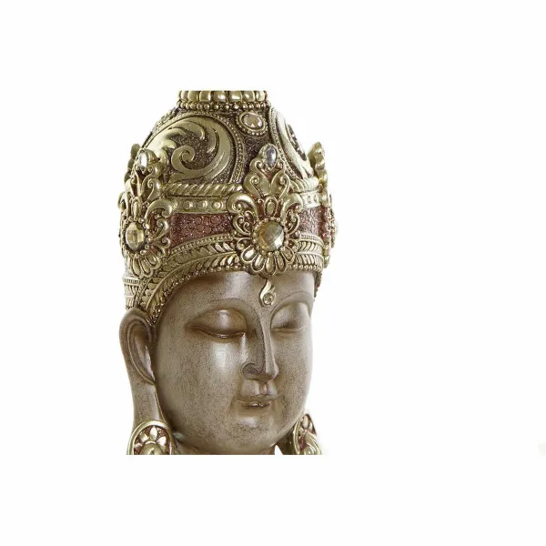 Decorative Figure DKD Home Decor Brown Golden Buddha Oriental 15 x 9 x 30 cm