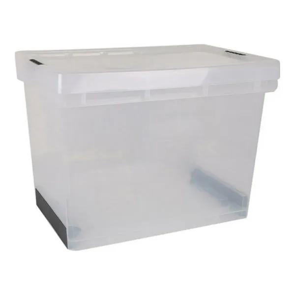 Storage Box with Lid Evolution Transparent (39 x 29 x 20,5 cm)