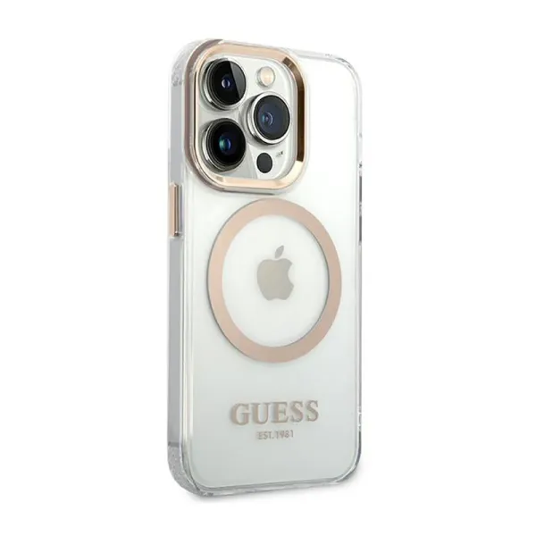 Guess Metal Outline MagSafe - Case for iPhone 14 Pro Max (Clear)
