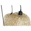 Ceiling Light DKD Home Decor Black Light brown Metal Bamboo 50 W Tropical 220 V 30 x 30 x 94 cm