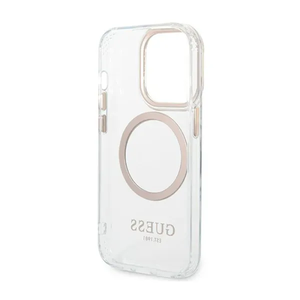 Guess Metal Outline MagSafe - Case for iPhone 14 Pro Max (Clear)