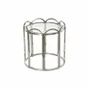 Side table DKD Home Decor Crystal Silver Metal (55 x 55 x 55 cm)