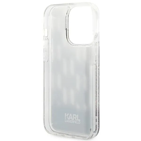Karl Lagerfeld Monogram Liquid Glitter - Case for iPhone 14 Pro Max (Black)