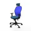 Office Chair with Headrest Piqueras y Crespo 1D036N2 Blue Petroleum green