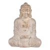 Decorative Garden Figure Buddha White/Gold Polyresin (25 x 57 x 42,5 cm)