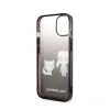 Karl Lagerfeld Gradient Ikonik Karl & Choupette - Case for iPhone 14 Plus (Black)