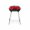 Coal Barbecue with Cover and Wheels DKD Home Decor Red Black Metal Steel 30 x 40 cm 60 x 57 x 80 cm (60 x 57 x 80 cm)