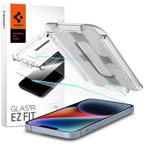 Spigen GLAS.TR EZ FIT 2-Pack - Tempered Glass for iPhone 17e / 16e / 14 / 13 Pro / 13 2 pcs