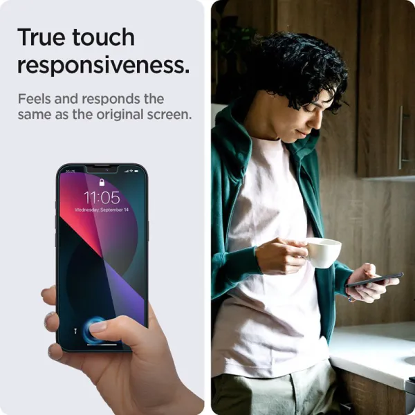 Spigen GLAS.TR EZ FIT 2-Pack - Tempered Glass for iPhone 17e / 16e / 14 / 13 Pro / 13 2 pcs
